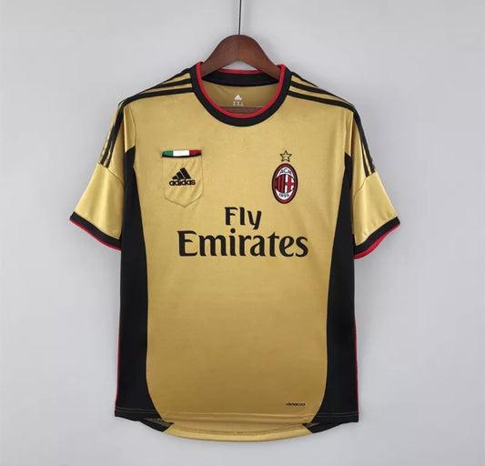 AC Milan 2013/14 Camiseta De Fútbol Retro gold KAKA 6MYK