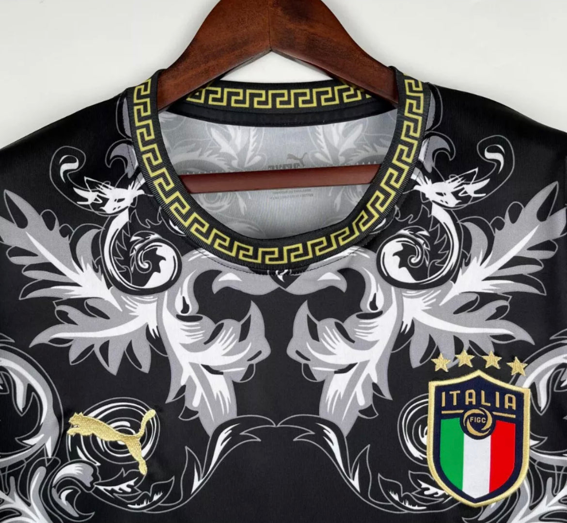 23 24 Italia Versace Camiseta De F tbol Negra Edici n Especial