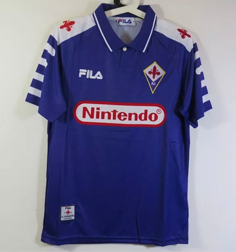 1998/99 Fiorentina Home (Batistuta 9) Retro Camiseta De Fútbol